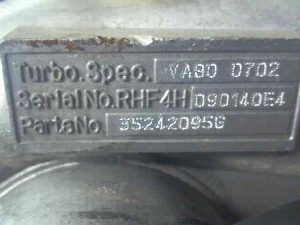 TURBOCOMPRESOR CHRYSLER GRAND VOYAGER 2007